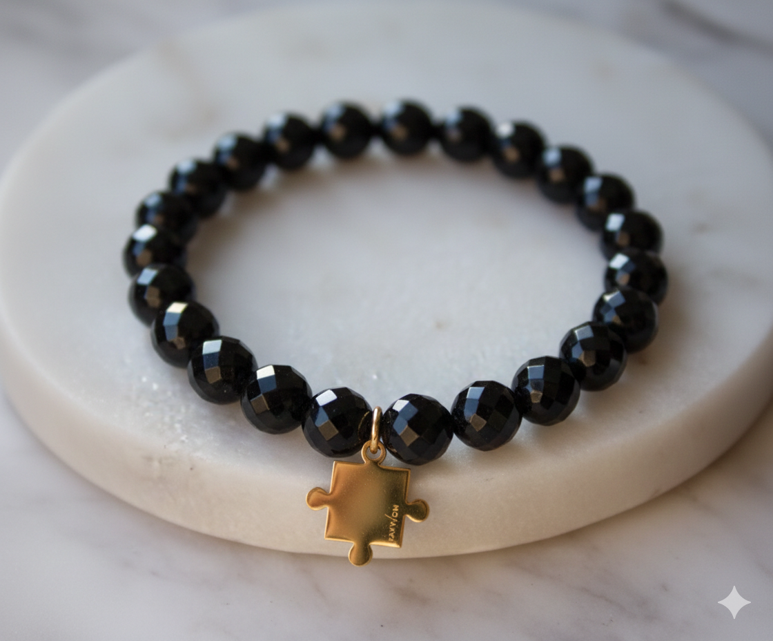 Bransoletka z puzzlem#2 fasetowana