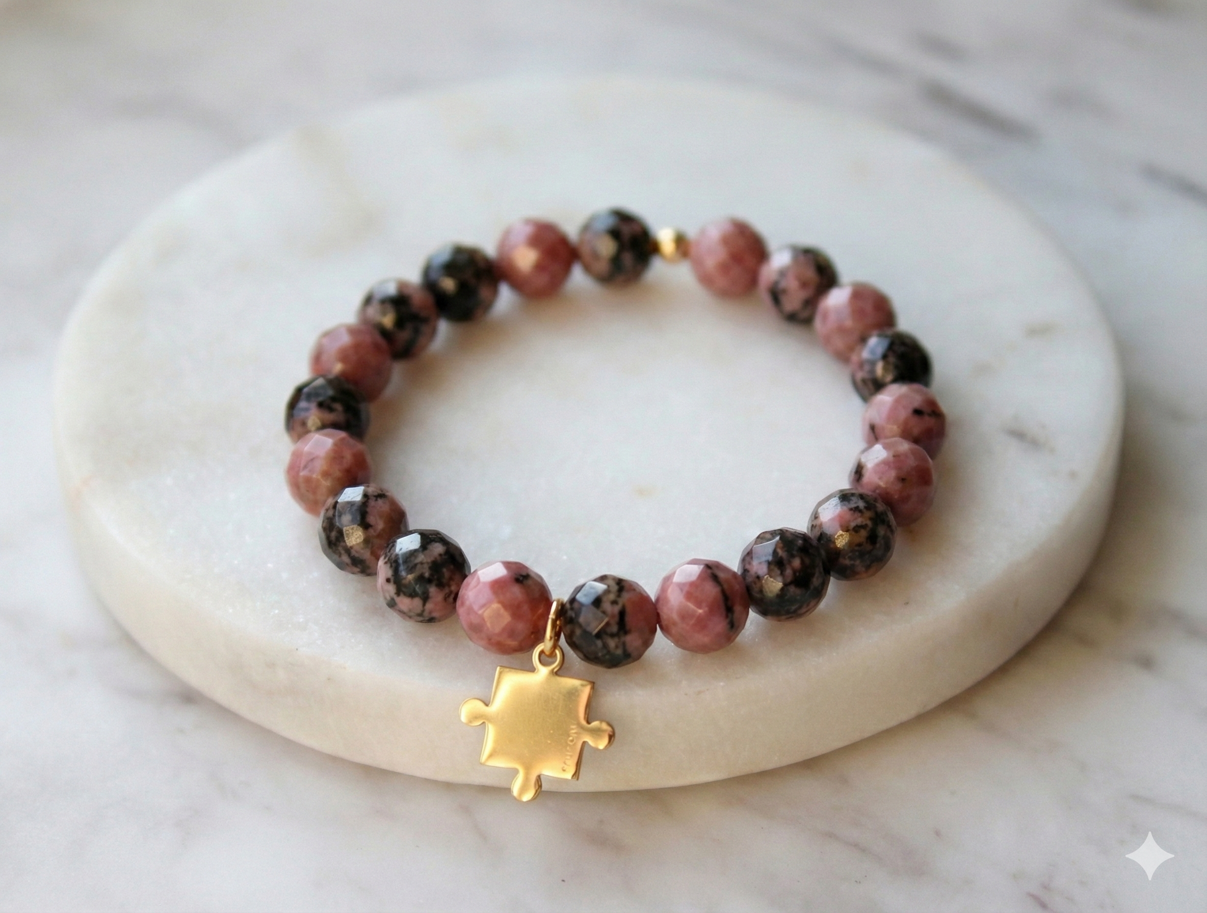 Bransoletka z puzzlem#2 fasetowana