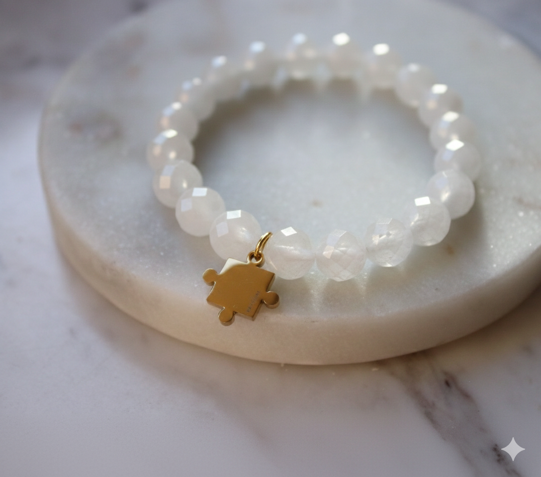 Bransoletka z puzzlem#2 fasetowana