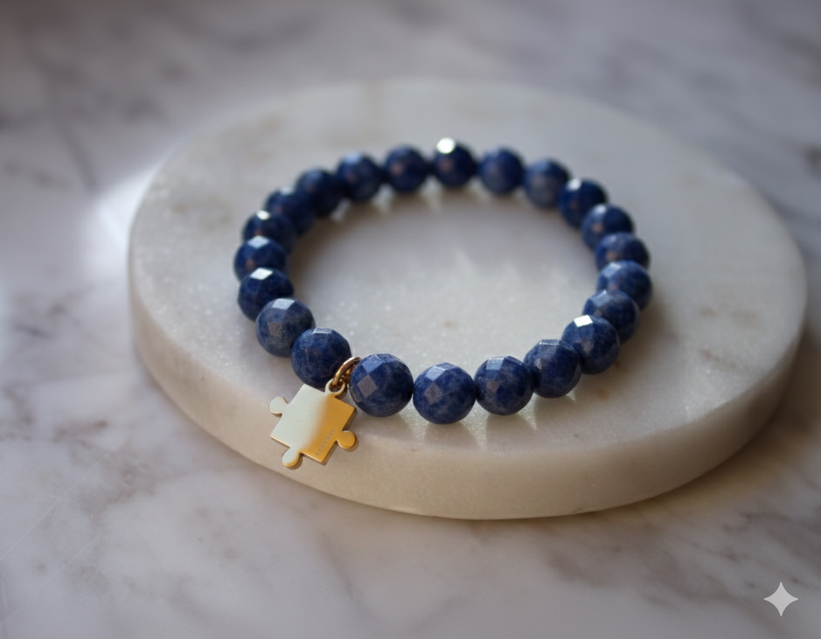 Bransoletka z puzzlem#2 fasetowana