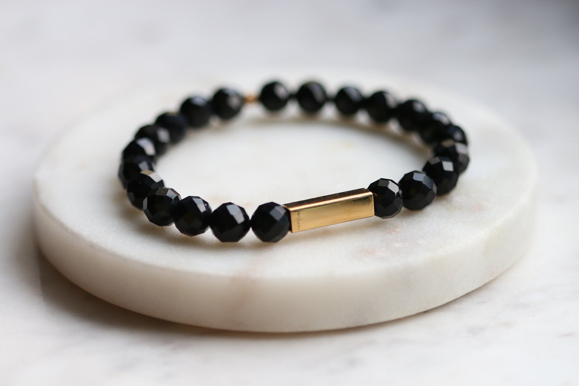 Bransoletka z cegiełką damska fasetowana